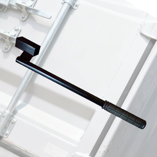 Lethato Container Door Leverage Tool, Heavy-Duty Leverage Bar with Non-Slip Handle Ergonomic Design Shipping Container Door Kit Persuader Bar for Loaders, Warehouse&Port Workers - Black 1 Pack